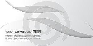 White Gray Gradient Elegant Waves with Shadows