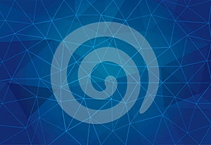 Geometric blue background with triangle lines