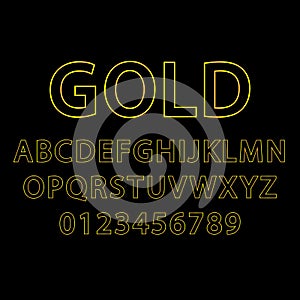Gold Effect Text vers 2 with Black Background