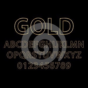 Gold Effect Text vers 2 with Black Background