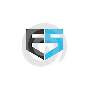 Initial letter  es or se logo vector logo design