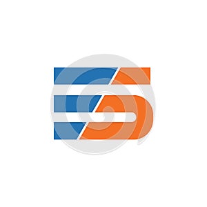 Initial letter  es or se logo vector logo design