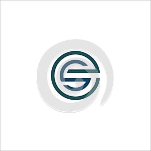 Initial letter  es or se logo vector logo design