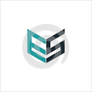Initial letter  es or se logo vector logo design