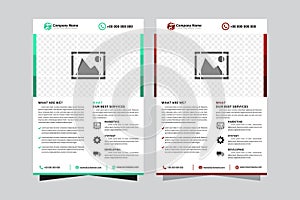 Business templates for brochure, magazine, flyer or booklet. Polygonal background, mosaic photo, urban landscape, city scape