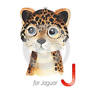 Cute Jaguar for J letter.