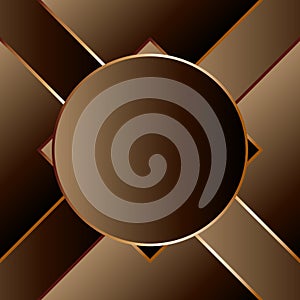 Abstract decorative geometric background with circle and square line