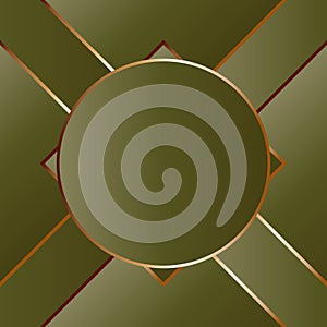 Abstract decorative geometric background with circle and square line