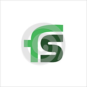 Initial letter  fs or sf logo vector design