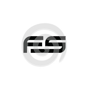Initial letter  fs or sf logo vector design