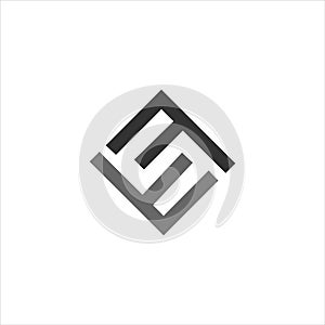 Initial letter  fs or sf logo vector design