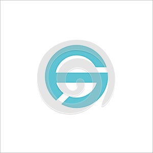 Initial letter  fs or sf logo vector design