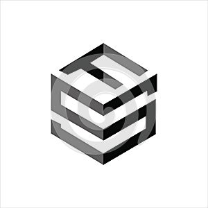 Initial letter  fs or sf logo vector design