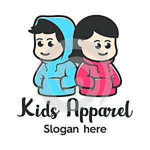Kids apparels & Fashion Logo template photo