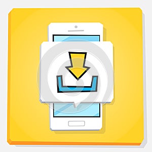 Smartphone 3d isometry flat design