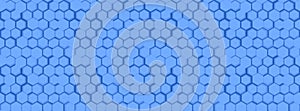 Wide Seamless Hexagonal Pattern Texture with 3d Hexagons and Shades