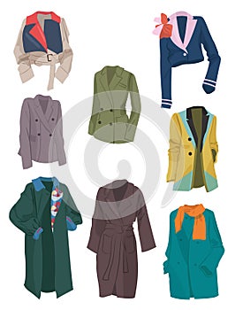 Set of sping women`s jackets