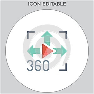 Rotate the movie icon 360