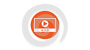 Vector Media Player Template Icon Web Player symbol