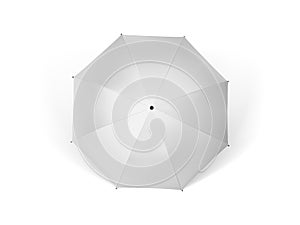 White umbrella isolated on white background vector mock up