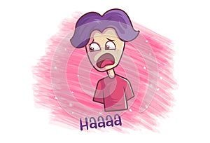 Vector Cartoon Illustration Of Boy