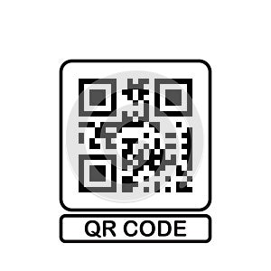 PrintScan this qr code. Vector for Business, Online Store, Retail, Company, Promotion.