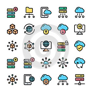 Big Data - 25 icons image.