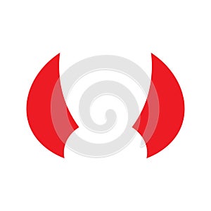 Devil horn Vector icon design, illustration logo