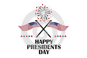 Happy Presidents day in United States, celebrated in February on Washington`s birthday. Vector illustration for banner, graphics,