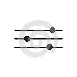 Adjustment icon symbol. Balance multimedia button vector illustration. Setting volume sign .