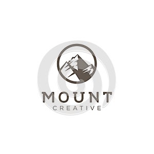 Mountain Outdoor Logo Design ,Hiking, Camping, Expedition And Outdoor Adventure. Exploring Nature For Badges, Banners, Emblem