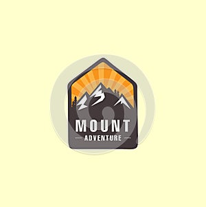 Mountain Outdoor Logo Design ,Hiking, Camping, Expedition And Outdoor Adventure. Exploring Nature For Badges, Banners, Emblem