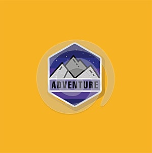 Mountain Outdoor Logo Design ,Hiking, Camping, Expedition And Outdoor Adventure. Exploring Nature For Badges, Banners, Emblem