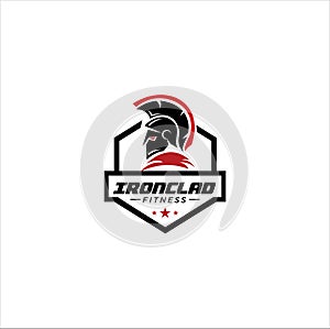 Spartan Fitness Logo Design . Gym SpartanLogo Vector . Fitness Logo . Bodybuilding Logo design inspiration . Ironclad Logo . warri