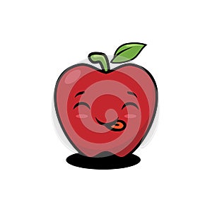 Illustration graphic vector of Cute Fruit - Apple.
