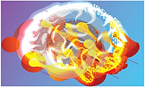 Sharp mind waves on abstract background