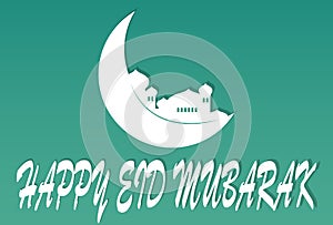 Eid Mubarak -  Eid Al-Fitr - Eid greetings - Vector Iliustration