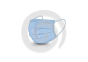 Surgical mask vector illustration for use with designs photo