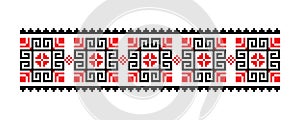 Tradional embrodery motif - seamless border photo