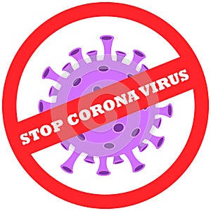 Stop corona virus poster design concept