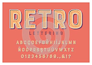 Vector editable 3d retro lettering