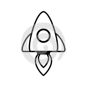 Rocket or space shuttle with astronaut