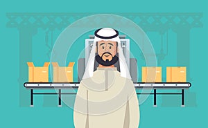 Saudi Man work-illustration