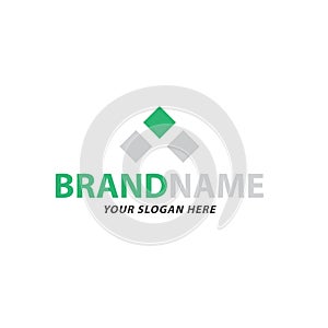 Creative square graphic logo design,
