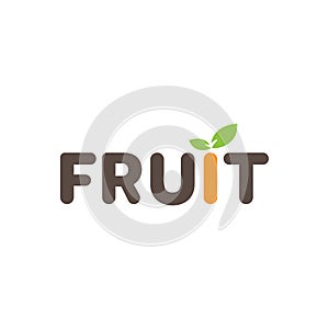 Fresh and creative fruit logo design, vector