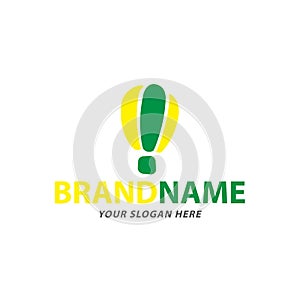 Creative air balloon logo design, vector