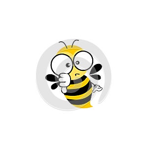 Bee illustration logo