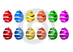 Colorful Easter eggs illustration vector