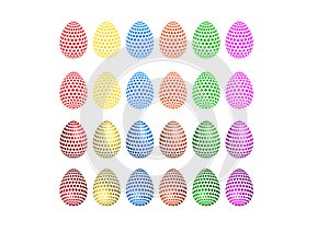 Colorful Easter eggs illustration vector