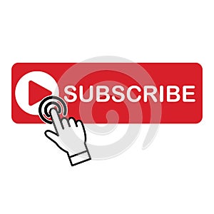 The subscribe button on youtube photo